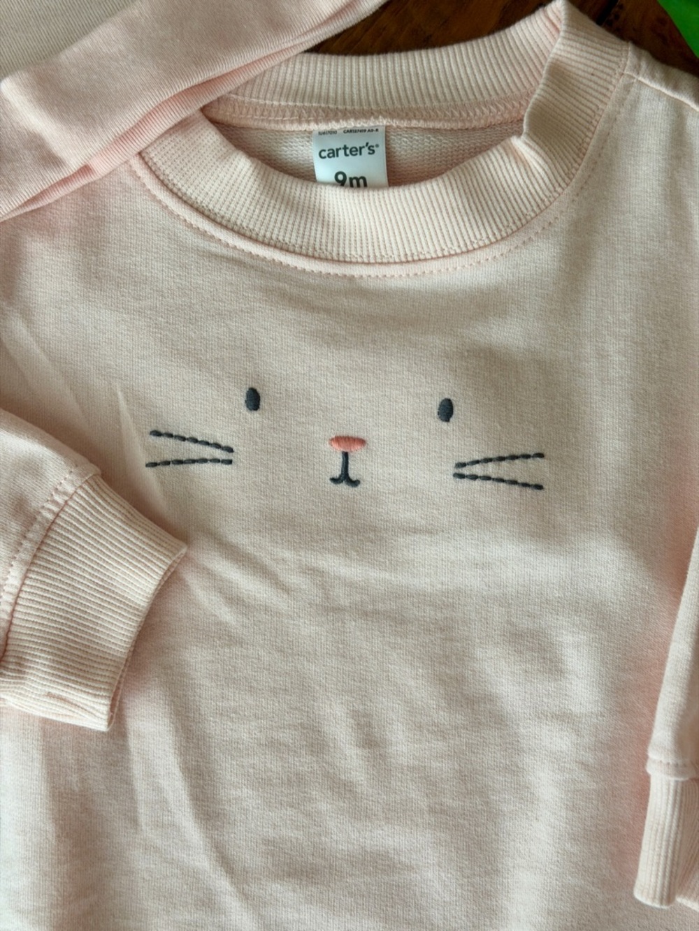 NWT’s Carter's Pink Bunny Face Bubble Romper with bunny ears Hat for baby girl - Picture 3 of 5
